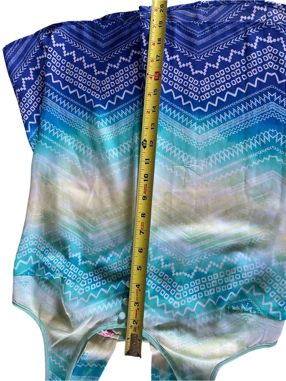 Candie’s Blue Aqua Tie Back Tank Top - Picture 7 of 8